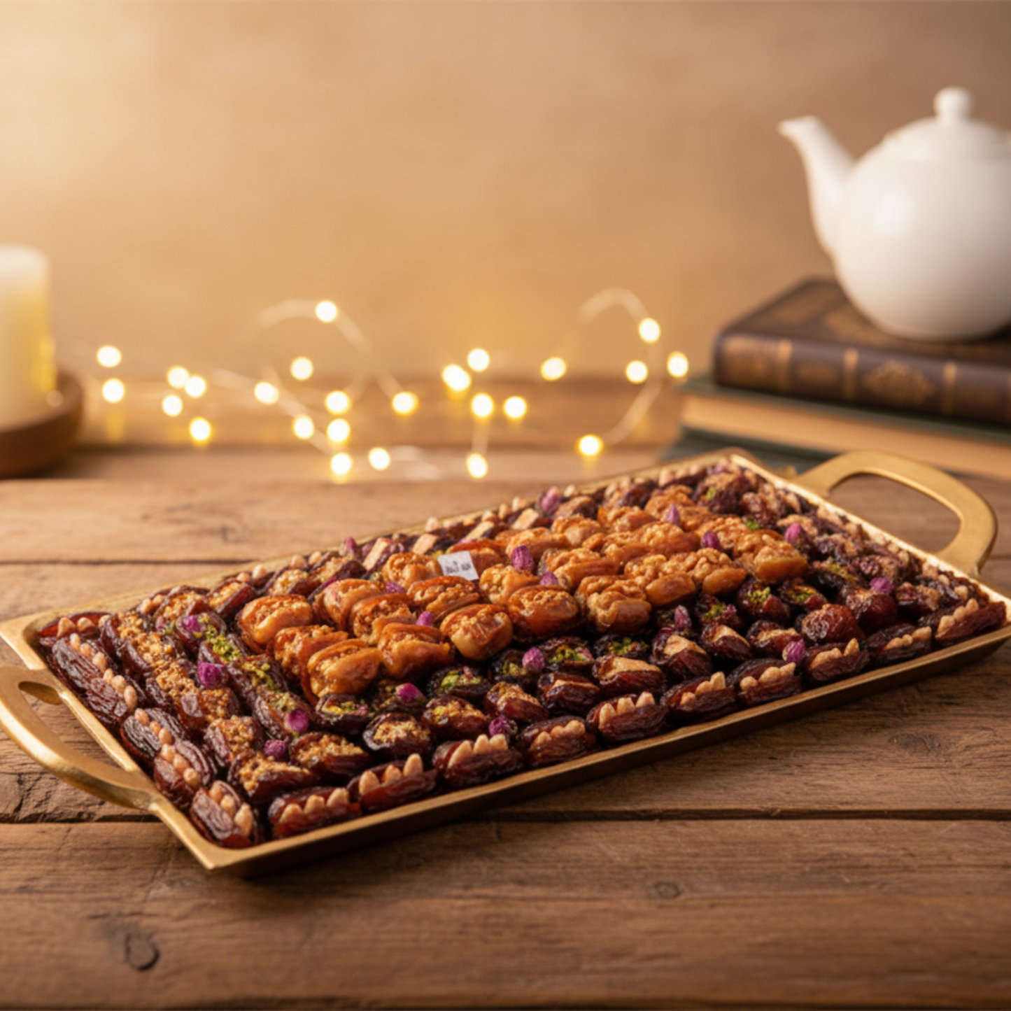 Golden Dates & Nuts Delight Tray